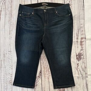 Torrid Dark Indigo Crop Bombshell Skinny Denim Jeans 3X